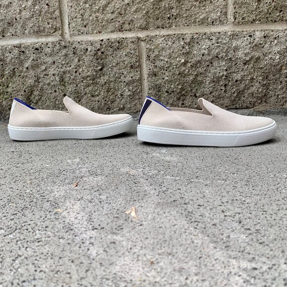 ROTHY'S Sand Original Slip On Sneaker Womens 6.5 37 Shoes Rothys Fabric Flat Tan - Picture 7 of 12